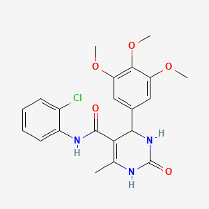 molecular formula C21H22ClN3O5 B3896443 N-(2-chlorophenyl)-6-methyl-2-oxo-4-(3,4,5-trimethoxyphenyl)-3,4-dihydro-1H-pyrimidine-5-carboxamide 
