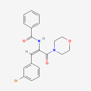 molecular formula C20H19BrN2O3 B3896469 N-[(E)-1-(3-bromophenyl)-3-morpholin-4-yl-3-oxoprop-1-en-2-yl]benzamide 