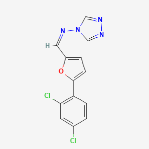 molecular formula C13H8Cl2N4O B3896485 (Z)-1-[5-(2,4-dichlorophenyl)furan-2-yl]-N-(1,2,4-triazol-4-yl)methanimine 