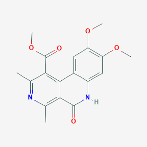 molecular formula C18H18N2O5 B389649 Methyl 8,9-dimethoxy-2,4-dimethyl-5-oxo-5,6-dihydrobenzo[c]-2,7-naphthyridine-1-carboxylate CAS No. 384815-57-0