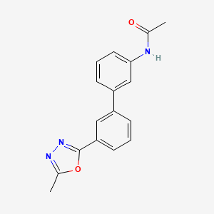 molecular formula C17H15N3O2 B3896493 N-[3'-(5-methyl-1,3,4-oxadiazol-2-yl)biphenyl-3-yl]acetamide 