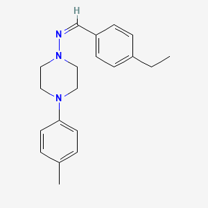 molecular formula C20H25N3 B3896524 N-(4-ethylbenzylidene)-4-(4-methylphenyl)-1-piperazinamine 