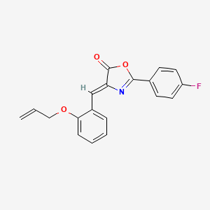 molecular formula C19H14FNO3 B3896661 (4Z)-2-(4-fluorophenyl)-4-[2-(prop-2-en-1-yloxy)benzylidene]-1,3-oxazol-5(4H)-one 