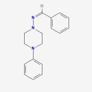 molecular formula C17H19N3 B3896669 N-benzylidene-4-phenyl-1-piperazinamine 