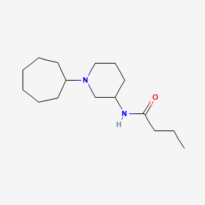 molecular formula C16H30N2O B3896682 N-(1-cycloheptyl-3-piperidinyl)butanamide 