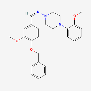 molecular formula C26H29N3O3 B3896688 N-[4-(benzyloxy)-3-methoxybenzylidene]-4-(2-methoxyphenyl)-1-piperazinamine 