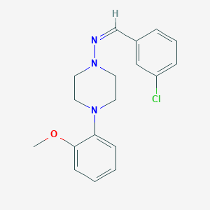 molecular formula C18H20ClN3O B3896777 N-(3-chlorobenzylidene)-4-(2-methoxyphenyl)-1-piperazinamine 