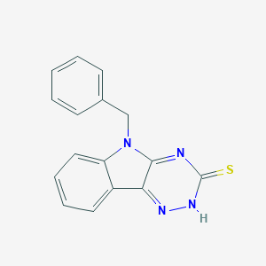 molecular formula C16H12N4S B389755 5-benzyl-5H-[1,2,4]triazino[5,6-b]indole-3-thiol CAS No. 36047-60-6