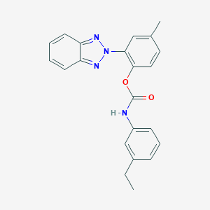 molecular formula C22H20N4O2 B389780 [2-(benzotriazol-2-yl)-4-methylphenyl] N-(3-ethylphenyl)carbamate 