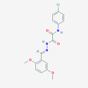 molecular formula C17H16ClN3O4 B389808 N-(4-chlorophenyl)-2-[2-(2,5-dimethoxybenzylidene)hydrazino]-2-oxoacetamide 