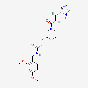 molecular formula C23H30N4O4 B3898158 N-[(2,4-dimethoxyphenyl)methyl]-3-[1-[(E)-3-(1H-imidazol-5-yl)prop-2-enoyl]piperidin-3-yl]propanamide 