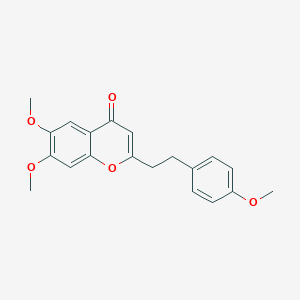molecular formula C20H20O5 B038983 6,7-Dimethoxy-2-(2-(4-methoxyphenyl)ethyl)chromone CAS No. 117596-92-6