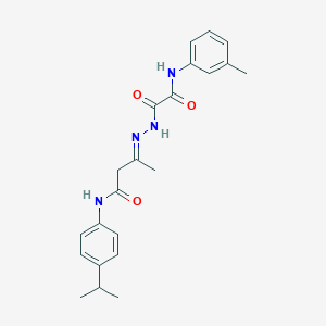 molecular formula C22H26N4O3 B389836 N-(4-isopropylphenyl)-3-{[oxo(3-toluidino)acetyl]hydrazono}butanamide 