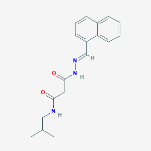 molecular formula C18H21N3O2 B389852 N-isobutyl-3-[2-(1-naphthylmethylene)hydrazino]-3-oxopropanamide 