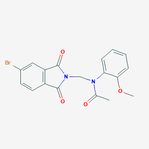 molecular formula C18H15BrN2O4 B389888 N-[(5-bromo-1,3-dioxo-1,3-dihydro-2H-isoindol-2-yl)methyl]-N-(2-methoxyphenyl)acetamide 