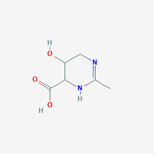 molecular formula C6H10N2O3 B038989 2-Methyl-4-carboxy-5-hydroxy-3,4,5,6-tetrahydropyrimidine CAS No. 117229-60-4