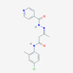 molecular formula C17H17ClN4O2 B389892 N-[(Z)-[4-(4-chloro-2-methylanilino)-4-oxobutan-2-ylidene]amino]pyridine-4-carboxamide 