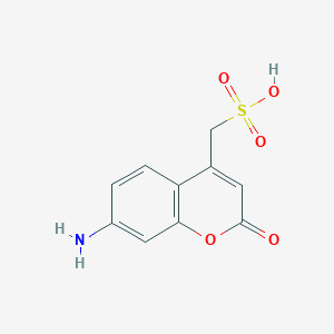 molecular formula C10H9NO5S B038990 7-Aminocoumarin-4-methanesulfonic acid CAS No. 120402-76-8