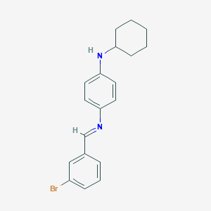 N-(3-bromobenzylidene)-N-[4-(cyclohexylamino)phenyl]amine