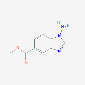 molecular formula C10H11N3O2 B038991 methyl 1-amino-2-methyl-1H-benzo[d]imidazole-5-carboxylate CAS No. 124839-55-0