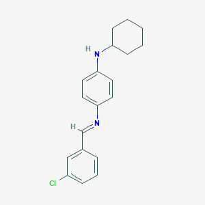 N-(3-chlorobenzylidene)-N-[4-(cyclohexylamino)phenyl]amine