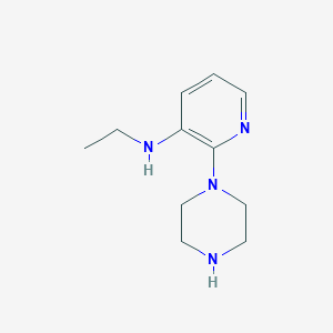 molecular formula C11H18N4 B038995 N-Ethyl-2-(piperazin-1-yl)pyridin-3-amine CAS No. 111669-24-0