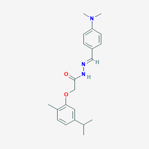 molecular formula C21H27N3O2 B389961 N'-[4-(dimethylamino)benzylidene]-2-(5-isopropyl-2-methylphenoxy)acetohydrazide 