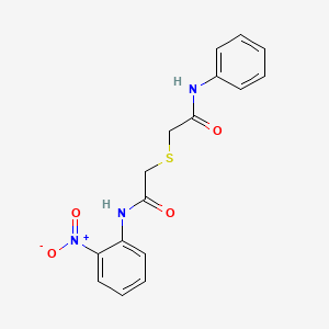 molecular formula C16H15N3O4S B3899914 N-(2-NITROPHENYL)-2-{[(PHENYLCARBAMOYL)METHYL]SULFANYL}ACETAMIDE 