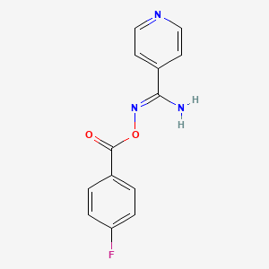 molecular formula C13H10FN3O2 B3899987 N'-{[(4-fluorophenyl)carbonyl]oxy}pyridine-4-carboximidamide 
