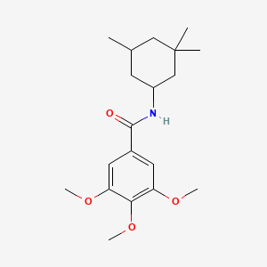 molecular formula C19H29NO4 B3900118 BENZAMIDE,3,4,5-TRIMETHOXY-N-(3,3,5-TRIMETHYLCYCLOHEXYL)- CAS No. 36101-80-1