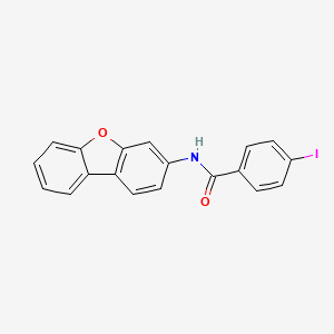 molecular formula C19H12INO2 B3900145 N-dibenzofuran-3-yl-4-iodobenzamide 