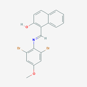 1-[(2,6-Dibromo-4-methoxyphenyl)iminomethyl]naphthalen-2-ol