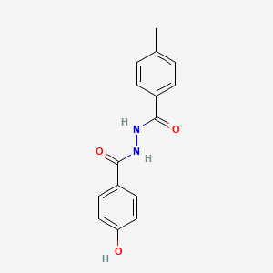 molecular formula C15H14N2O3 B3900248 N'-(4-hydroxybenzoyl)-4-methylbenzohydrazide 