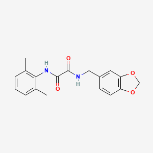 molecular formula C18H18N2O4 B3900345 N-(1,3-benzodioxol-5-ylmethyl)-N'-(2,6-dimethylphenyl)oxamide 