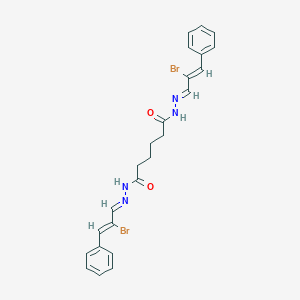 N'~1~,N'~6~-bis(2-bromo-3-phenyl-2-propenylidene)hexanedihydrazide