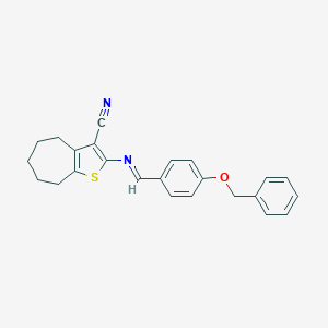 2-{[4-(benzyloxy)benzylidene]amino}-5,6,7,8-tetrahydro-4H-cyclohepta[b]thiophene-3-carbonitrile