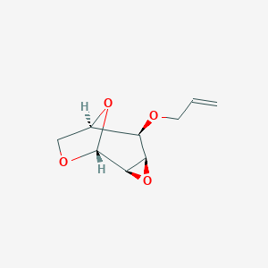 molecular formula C9H12O4 B039006 (1R,2R,4R,5R,6R)-5-Prop-2-enoxy-3,8,9-trioxatricyclo[4.2.1.02,4]nonane CAS No. 123823-20-1