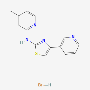 molecular formula C14H13BrN4S B3900681 N-(4-methylpyridin-2-yl)-4-pyridin-3-yl-1,3-thiazol-2-amine;hydrobromide 