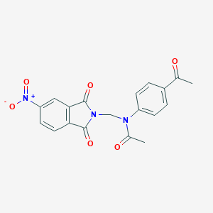 molecular formula C19H15N3O6 B390069 N-(4-acetylphenyl)-N-[(5-nitro-1,3-dioxo-1,3-dihydro-2H-isoindol-2-yl)methyl]acetamide 