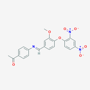 1-{4-[(4-{2,4-Bisnitrophenoxy}-3-methoxybenzylidene)amino]phenyl}ethanone