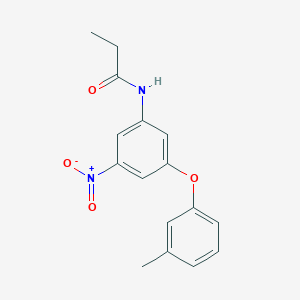 molecular formula C16H16N2O4 B390125 N-[3-(3-methylphenoxy)-5-nitrophenyl]propanamide 