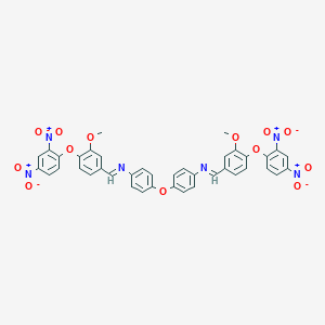 molecular formula C40H28N6O13 B390130 N-[4-(2,4-dinitrophenoxy)-3-methoxybenzylidene]-4-(4-{[4-(2,4-dinitrophenoxy)-3-methoxybenzylidene]amino}phenoxy)aniline 