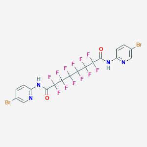 molecular formula C18H8Br2F12N4O2 B390149 N~1~,N~8~-bis(5-bromo-2-pyridinyl)-2,2,3,3,4,4,5,5,6,6,7,7-dodecafluorooctanediamide 