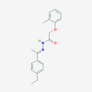 molecular formula C19H22N2O2 B390151 N'-[1-(4-ethylphenyl)ethylidene]-2-(2-methylphenoxy)acetohydrazide 