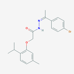 molecular formula C20H23BrN2O2 B390180 N'-[1-(4-bromophenyl)ethylidene]-2-(2-isopropyl-5-methylphenoxy)acetohydrazide 