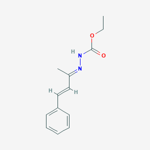 molecular formula C13H16N2O2 B390181 Ethyl 2-(1-methyl-3-phenyl-2-propenylidene)hydrazinecarboxylate 