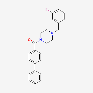molecular formula C24H23FN2O B3901939 Biphenyl-4-YL[4-(3-fluorobenzyl)piperazin-1-YL]methanone 