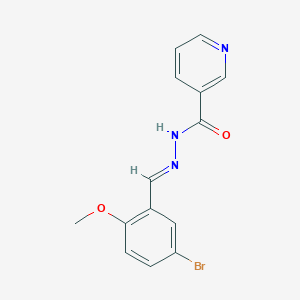 molecular formula C14H12BrN3O2 B390196 N'-[(E)-(5-bromo-2-methoxyphenyl)methylidene]pyridine-3-carbohydrazide 
