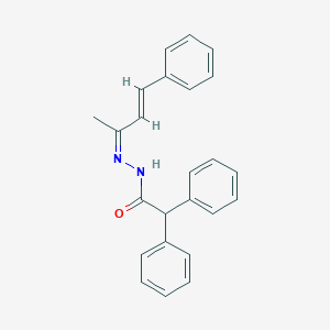 molecular formula C24H22N2O B390198 N'-(1-methyl-3-phenyl-2-propenylidene)-2,2-diphenylacetohydrazide 