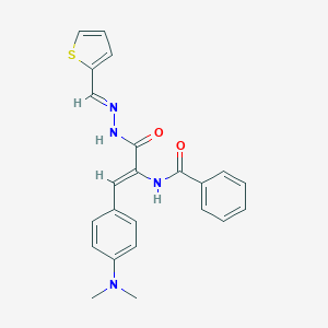 molecular formula C23H22N4O2S B390229 N-(2-[4-(dimethylamino)phenyl]-1-{[2-(2-thienylmethylene)hydrazino]carbonyl}vinyl)benzamide 
